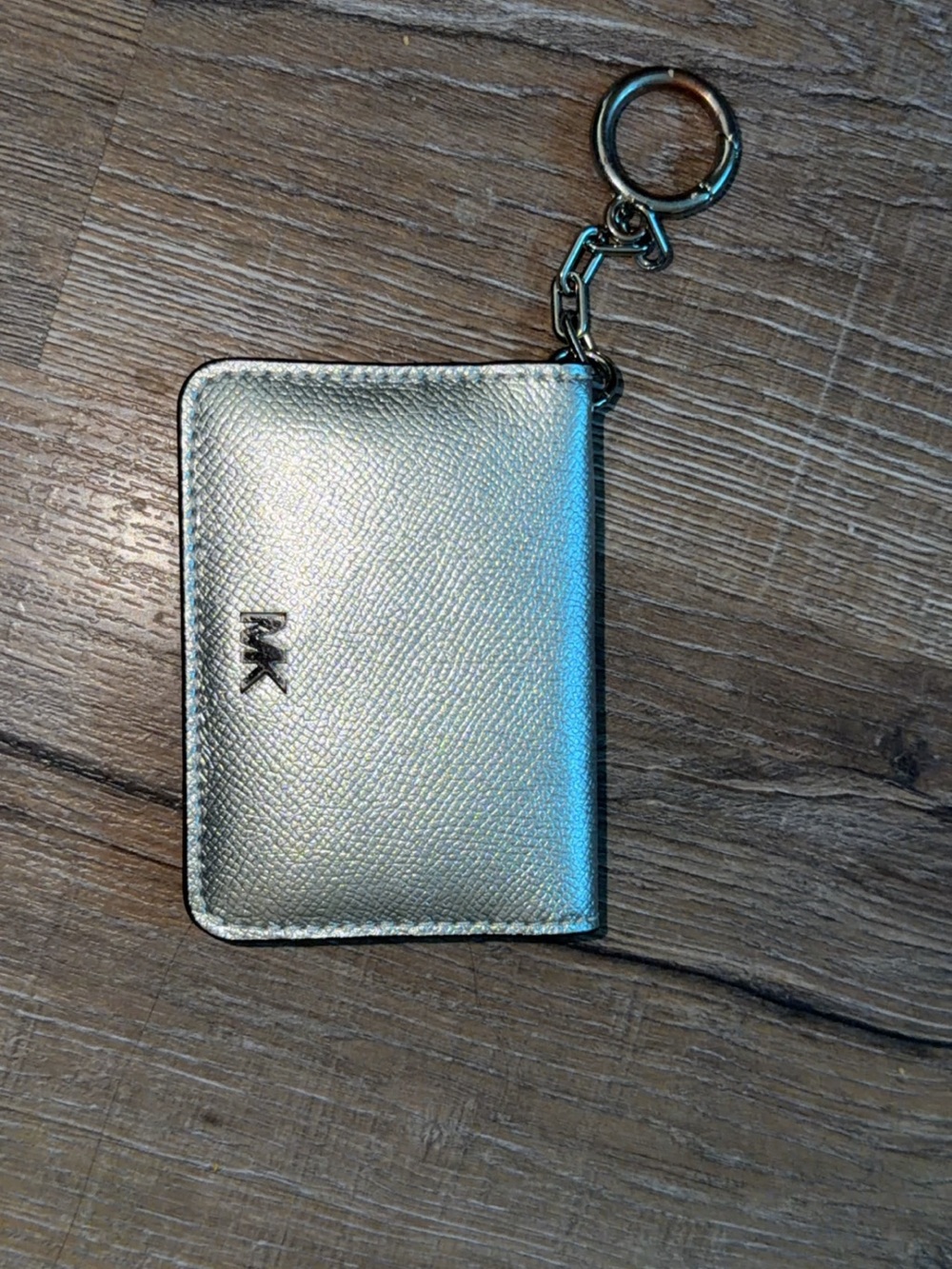 Michael Kors Metallic Silver Card & Key Holder